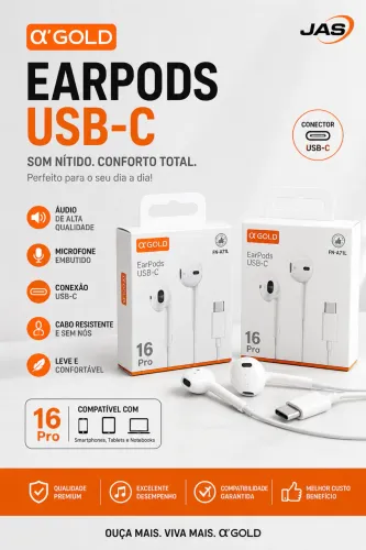 Fone de Ouvido de qualidade excelente 