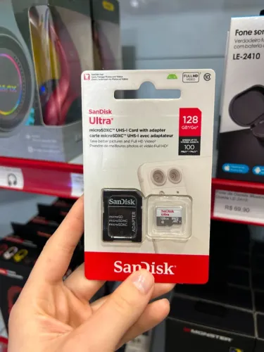 Cartão SD Sandisk para Celulares câmeras eletrônicos