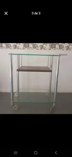 Carrinho barato de vidro e alumínio 