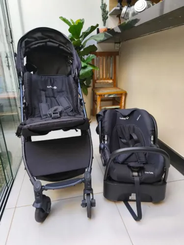Carrinho de bebê+bebê conforto+fixador de assento SAFETY FIRST