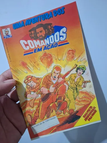 Convite de festa Comandos em Ação antigo vintage raro anos 80