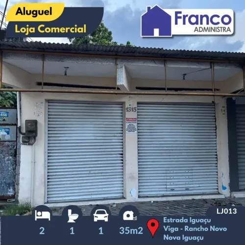 Loja Comercial 35m2 - Viga Rancho Novo - Nova Iguaçu - RJ