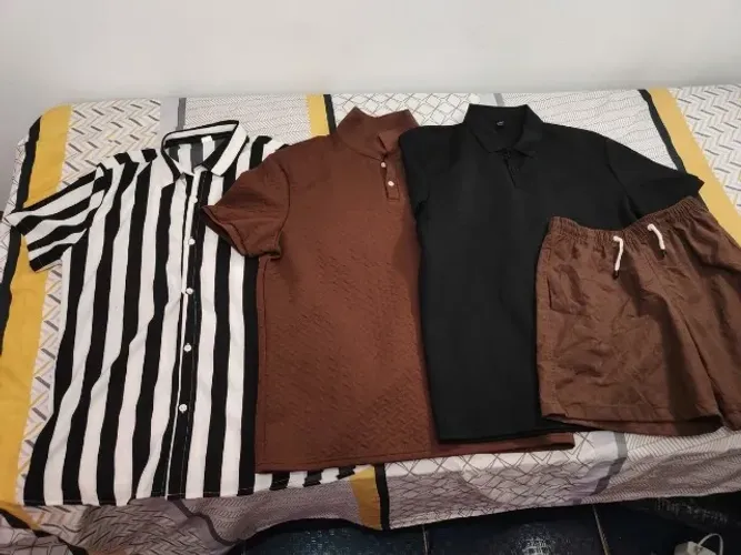 Kit 3 camisas e 1 short| tamanho g