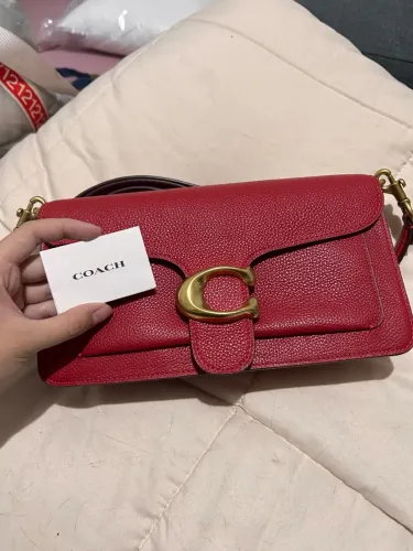 Bolsa Coach Tabby Shoulder em couro (vermelho)