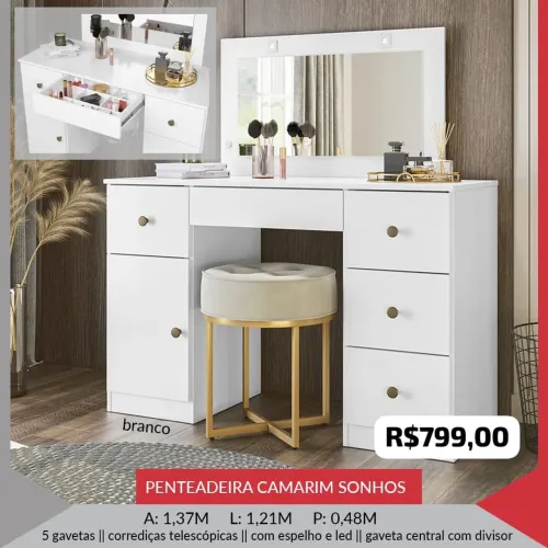 Penteadeira Camarim Sonhos - entrego e monto 