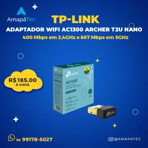 Adaptador Wi-FiTp-Link Nano USB AC1300