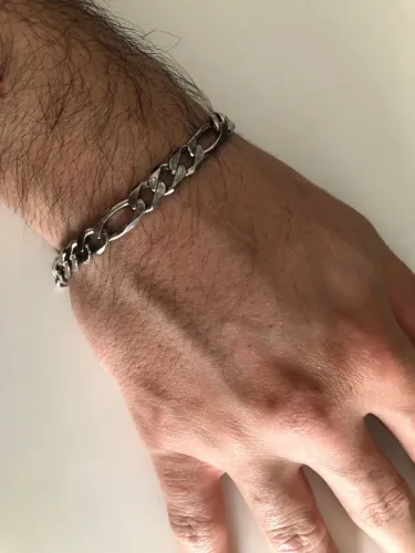 Pulseira Prata 925 Italiana Masculina Usada Prateado 20 Cm (Usado)