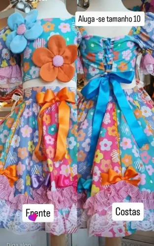 Aluga se conjunto junino veste do 8 ao 12 anos