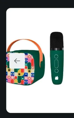 Caixa de som com karaokê promocional 