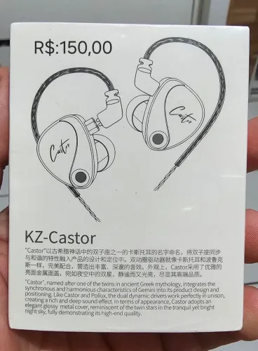 Fone KZ Castor para Retorno de Palco.  Improved Bass. Harman mesmo fabricante da JBL. 
