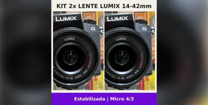 Kit 2 Lentes Panasonic Lumix G Vario 14-42mm Mega OIS - Micro 4/3