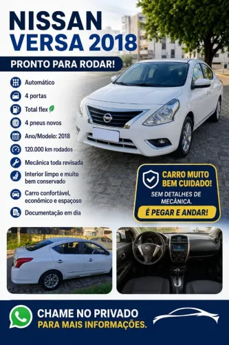 Nissan Versa SV 1.6 16V Flexstart 4P Aut. 2018