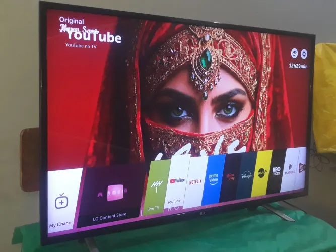 tv 50 smart lg pega todos aplicativos sem detalhes pé controle entrego *