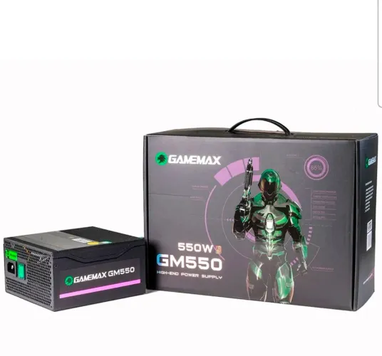 Fonte Gamemax, 550W, 80 Plus Bronze - GM550 Perfeito estado.