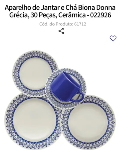 Vendo aparelho de jantar e chá na caixa - nunca usado