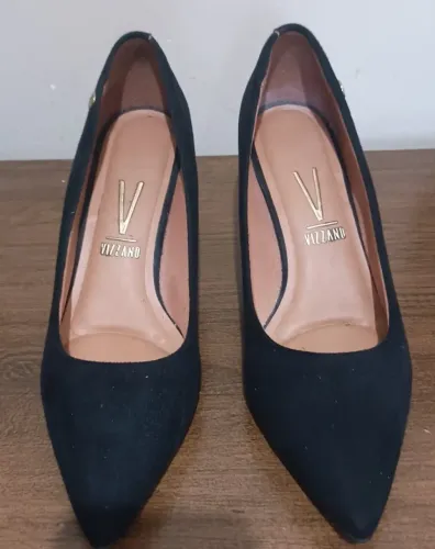 Scarpin Vizzano Suede Preto