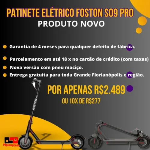 Patinete Elétrico Foston S09 Pro! O melhor custo benefício 