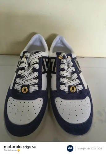 Tênis Luz Da Lua Couro e Camurça