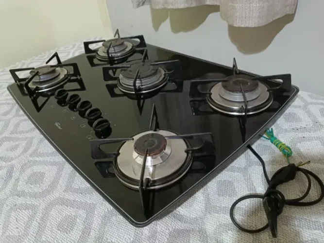 Cooktop usado a gás Fischer 5 queimadores bom estado