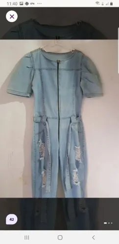 Macacão longo jeans