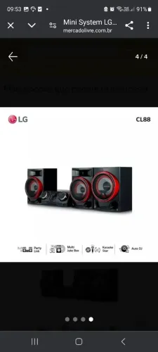 Som Mini System LG XBOOM CL 88