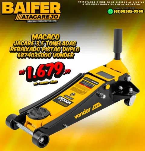 Macaco Jacaré 3,5 Toneladas Rebaixado Pistão Duplo * Vonder