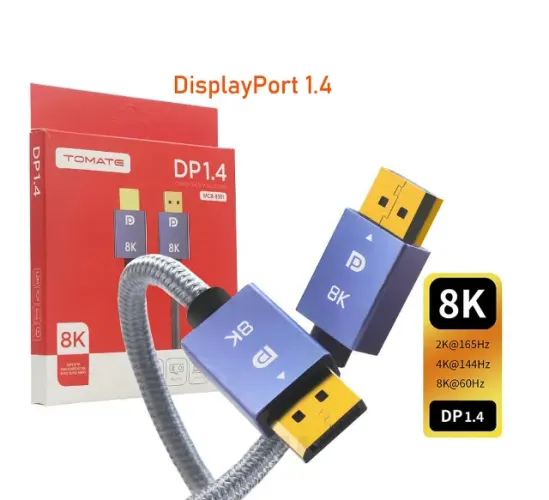 Cabo DisplayPort 1,5 Metros 8K Tomate