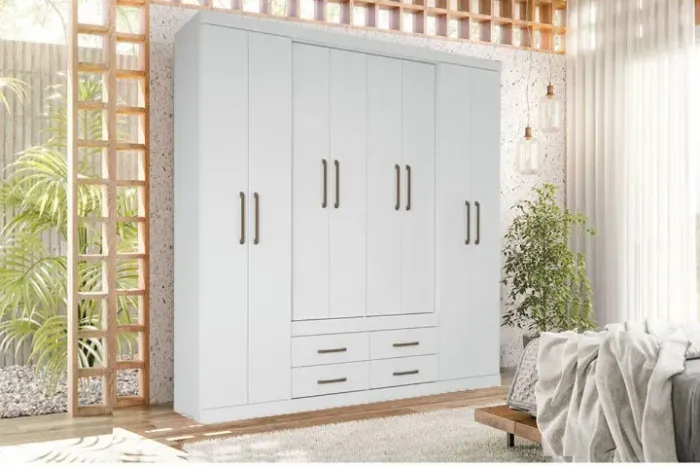 GUARDA ROUPA CASAL 8 PORTAS 4 GAVETAS NOVO MONTAGEM GRATUITA