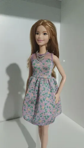 Barbie Fashionista 53 Tall Vestido Floral Lovely in Lilac