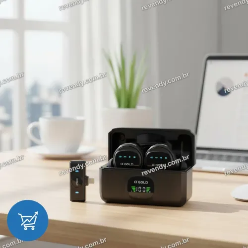 Microfone de lapela - 2 microfones em 1 lightning profissional - entrega grátis