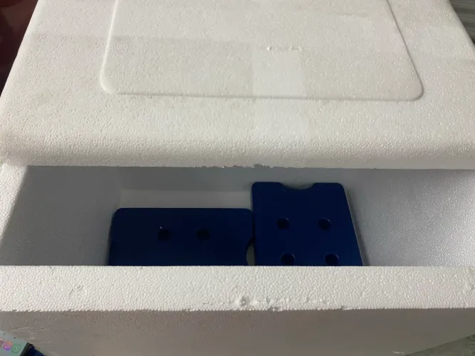 Caixas de isopor de 25 litros