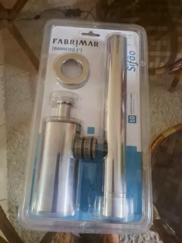 Sifão lavatorio aço inox