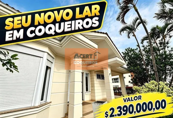 Casa de Alto Padrão à Venda em Coqueiros, Fpolis|04 Dormitórios, 02 Suítes