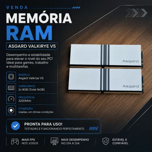 MEMÓRIA RAM 2x8GB ASGARD VALKIRYE V5