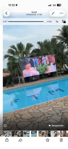 Lindo painel em Led P3.9 com processadora de Vídeo Nova Satar v 760