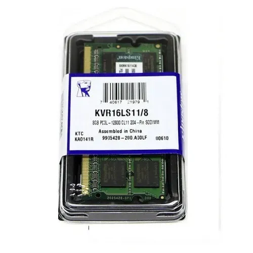 Memória Kingston 8gb 1600 Pc3L Ddr3L CL11-Pin Sodimm Notebook