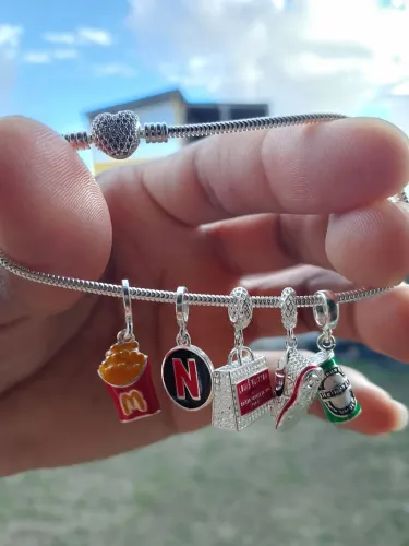 Pulseira Pandora Coração Cravejado