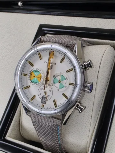Relogio Tag Heuer Carrera Seafarer C/Cronografo Pulseria Nylon LINHA AAA+ 10X SEM JUROS