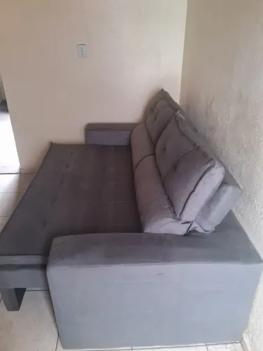 Sofá retratil e reclinável 3 lugares com 2 metros de cumprimento e porta copos