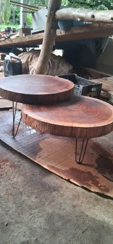 Mesa de centro rustica