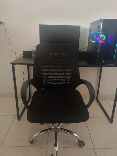 ? Cadeira de Escritório Giratória Viena Ergonômica ? Base Cromada | Confortável e Elegant
