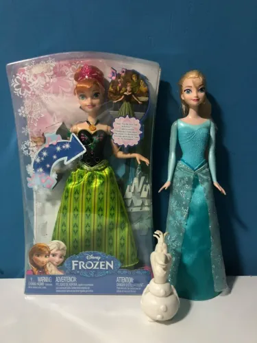 Lote Frozen - Anna, Elza e Olaf em ótimas condições