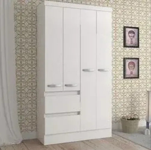 Guarda Roupa Solteiro 4 Portas 2 Gavetas - (Promoção)!!