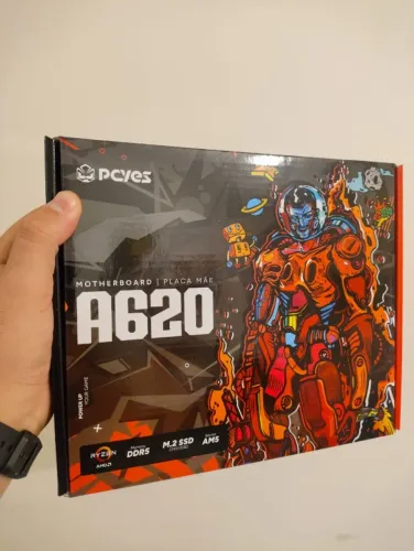 Placa-Mãe PCYES A620 AM5 DDR5 M.2 NVMe Micro-ATX