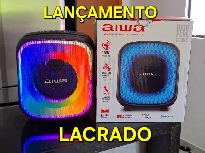 Caixa de som AIWA PartyBox (Lacrada) Lançamento