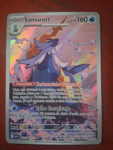Carta Samurott 107/086 ilustração rara - SP pouco usada
