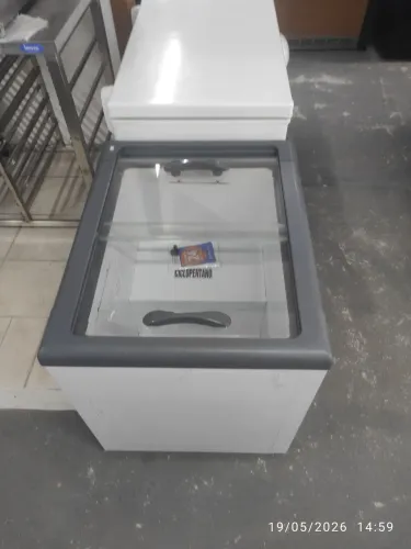 Bh freezer horizontal tampa de vidro para sorvete