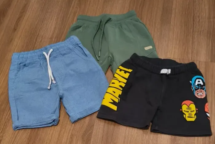 Kit 03x Bermudas - Tamanho 3 anos