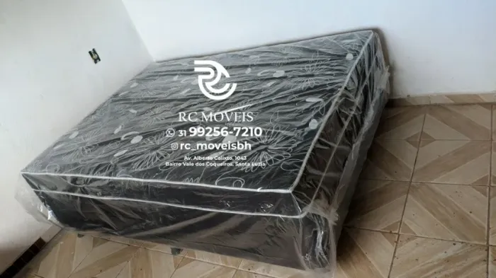 Cama box tamanho casal com Molas Ensacadas OrthoBox 1.38x1.88 Completa | Entrega Disponive