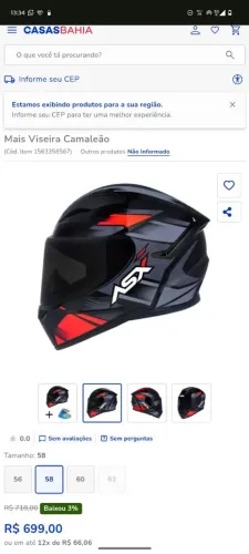 Capacete ASX preto